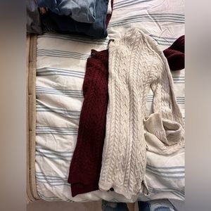 Two American eagle cable knit sweaters